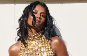 Simone Ashley Channels Futuristic Royalty in Sculpted Gold Balmain for the F1 Premiere
