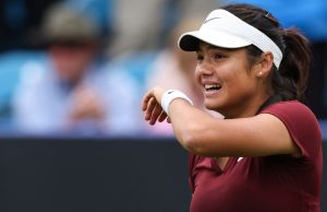 Emma Raducanu: Tearful British No 1 rallies from a set down to reach second round in Eastbourne | Tennis News