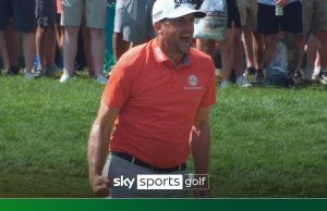 'This is a massive moment!' | Bradley makes monster putt to take share of lead