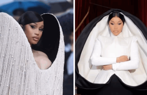 Cardi B Came to Paris Fashion Week with a Crow and Couture You Can’t Unsee