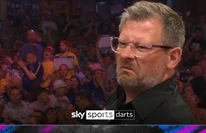 Wade's hilarious reaction as nine-darter attempt goes wrong