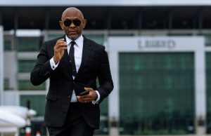 Tony Elumelu Makes a Black & White Suit Look Like a Power Move