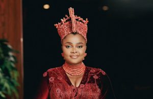 Bimbo Ademoye’s Look for “The Benefactor” Premiere Was a Beautiful Nod to Her Edo Heritage