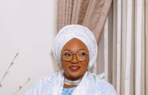 Senator Salisu felicitates Iya Sunnah of Egbaland, Yemi Kolapo