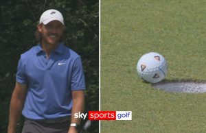 Did a fly cause Tommy Fleetwood's ball to drop in the hole?!