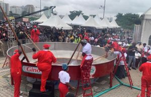Crowd as Hilda Baci begins world’s biggest pot of jollof attempt