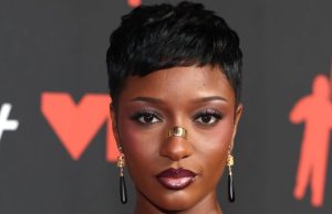 Ayra Starr Gave Us Fashion Geometry Lesson in Black Leather & Mesh at the VMAs